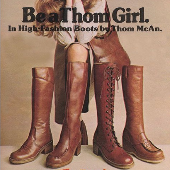 70s Vintage Thom Mcan Lace Up GoGo Boots w Gummy Sole - Picture 13 of 13